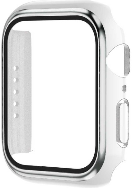 Apple Watch S 6/5/4/se 44 mm Beyaz + Gümüş Için 2 Renkli Pc Kasası (Yurt Dışından)