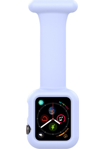 Apple Watch 7 45 mm / 6 & Se & 5 & 4 44 mm / 3 & 2 ve 1 42 mm Chrysanthemum Mavi (Yurt Dışından)