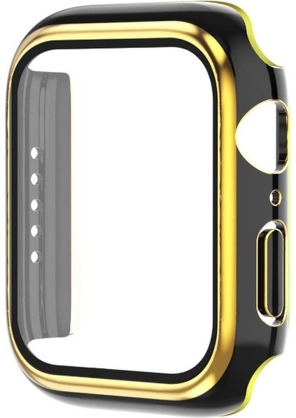 Apple Watch S 3/2/1 38 mm Siyah + Altın Için 2 Renkli Pc Kasası (Yurt Dışından)