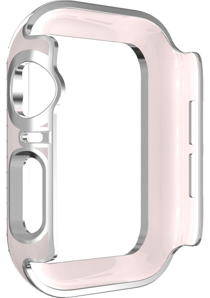 Apple Watch Için Pc Saat Kılıfı 6 & Se & 5 & 4 44 mm Pembe + Gümüş (Yurt Dışından) modelleri