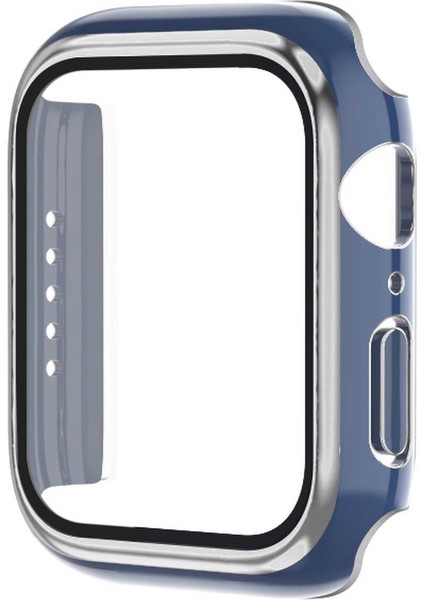 Apple Watch S 6/5/4/se 40 mm Mavi + Gümüş Için 2 Renkli Pc Kasası (Yurt Dışından)