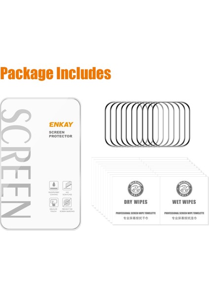 Apple Watch S 7 41 mm Şeffaf Için 10 Adet Tam Ekran Film (Yurt Dışından) modelleri