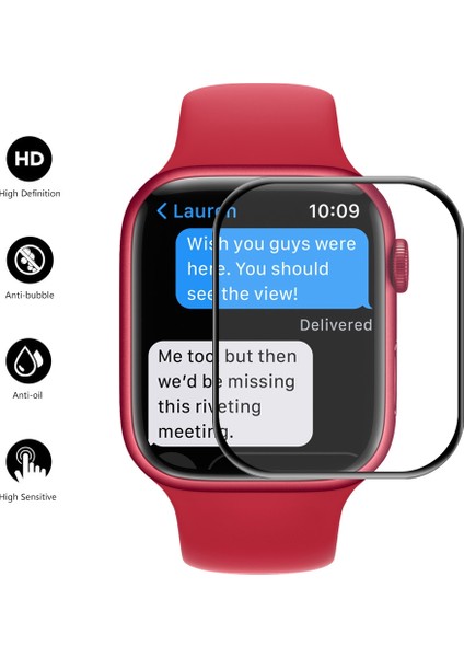 Apple Watch S 7 41 mm Şeffaf Için 10 Adet Tam Ekran Film (Yurt Dışından) fırsatları