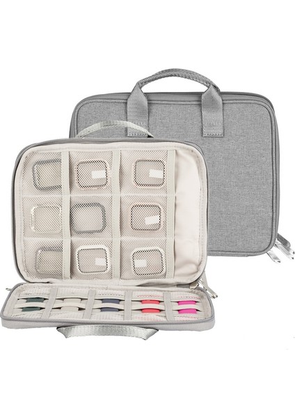 Taşınabilir Çift Katmanlı Kayış Depolama Torbası Gri (Yurt Dışından)