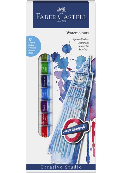 Faber Castell Tüp Sulu Boya 12 Renk 12ML