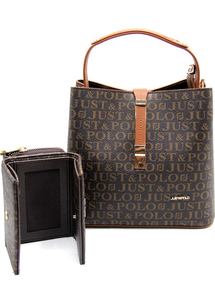 Kadın Kahve Taba Çanta Cüzdan Kombini modelleri