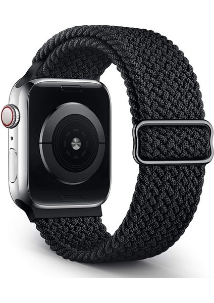 Watch 38/40/41 mm Uyumlu Örgü Solo Döngü Esnek Seri 2,3,4,5,6,se 7 Tokalı Kayış Kordon