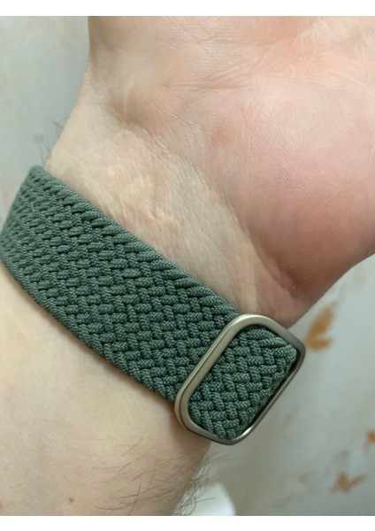 Watch 38/40/41 mm Uyumlu Örgü Solo Döngü Esnek Seri 2,3,4,5,6,se 7 Tokalı Kayış Kordon