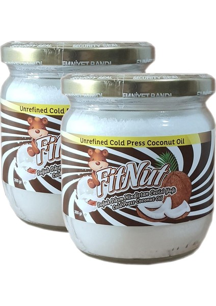 Fitnut Hindistan Cevizi Yağı 300 gr 2 Adet Soğuk Sıkım