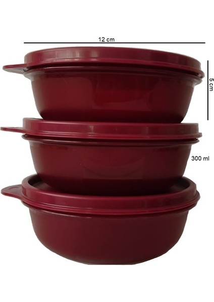 Buzdolabı Saklama Kabı 3'lü Şeker Kaplar 300 ml modelleri