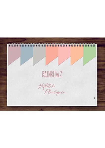 Express Planner A4 Haftalık Planlayıcı Rainbow2