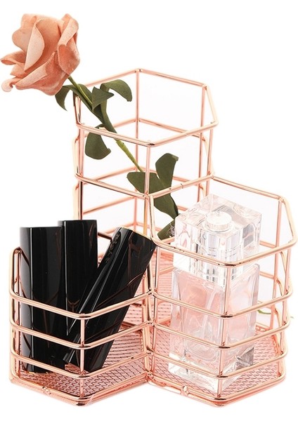 2 Ad Altıgon Demir Içi Boş Kalem Tutucu Gül Altın (Yurt Dışından) modelleri