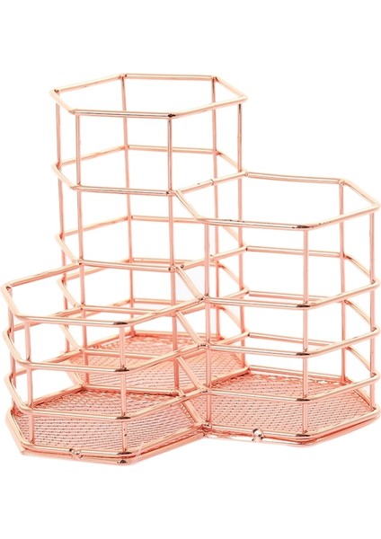 2 Ad Altıgon Demir Içi Boş Kalem Tutucu Gül Altın (Yurt Dışından) fırsatları