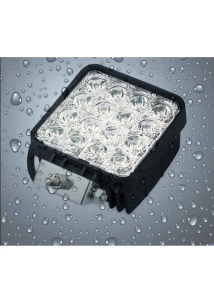 1 Adet 16 LED Off Road Işık Lamba Araç Aydınlatma Jeep Tekne