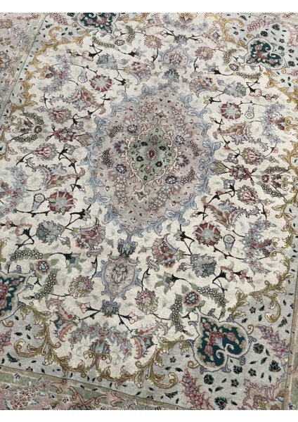 El Dokuma Ipek Yün Iran Tebriz Halı 210X150CM 002