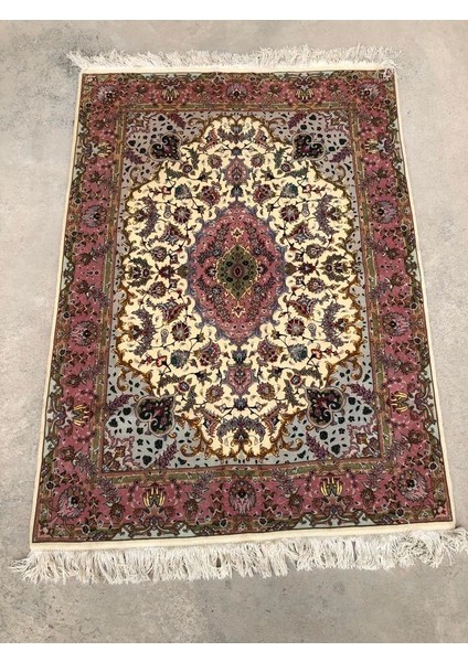 El Dokuma Ipek Yün Iran Tebriz Halı 210X150CM 003