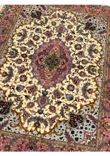 El Dokuma Ipek Yün Iran Tebriz Halı 210X150CM 003