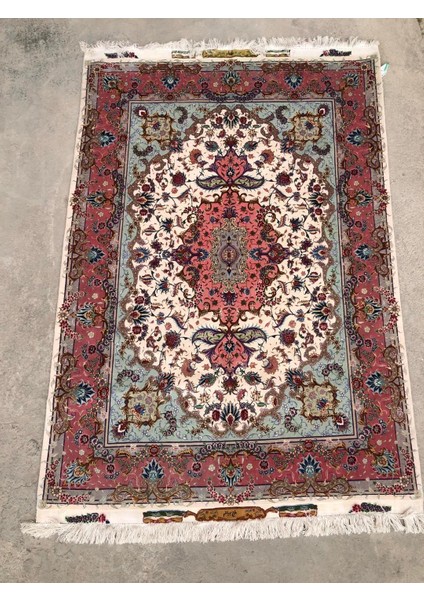 El Dokuma Ipek Yün Iran Tebriz Halı 218X148CM 004