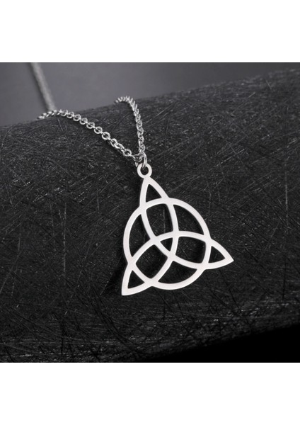 Unisex Triquetra 925 Ayar Gümüş Tasarım Kolye