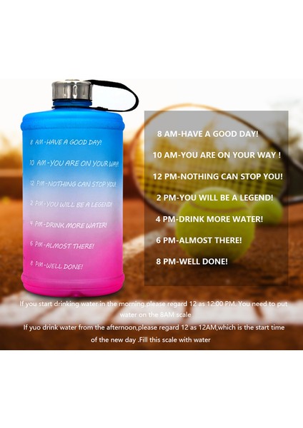 2.2 L Taşınabilir Spor Su Şişesi Suluklar Mataralar (Yurt Dışından)