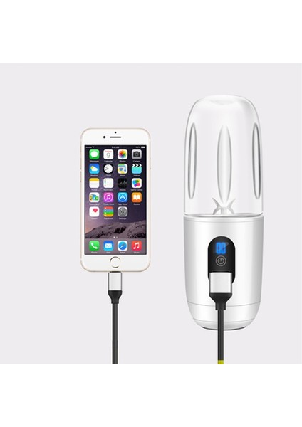 Taşınabilir USB Şarj Edilebilir Meyve Strakacı Mini Meyve Kupası Beyaz (Yurt Dışından)