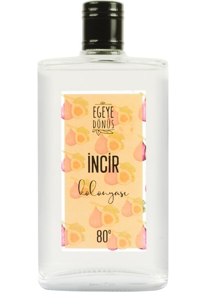 Incir Özü Kolonyası Cam Şişe 200 ml (80 Derece) - (Parfümlü)
