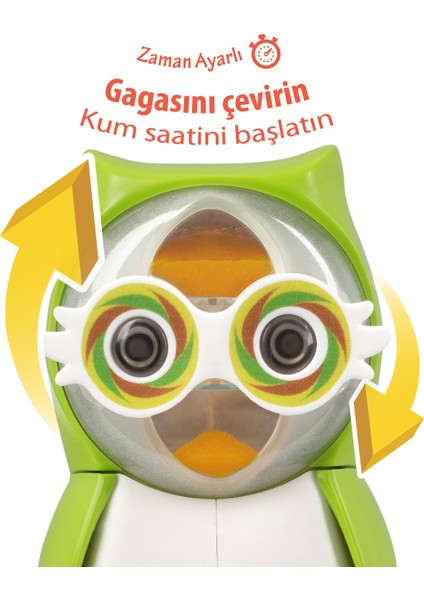 Baby Yeşil Baykuş Bakım Seti - Papatyalı Diş Macunu 45 GR + Diş Fırçası+ Baykuş Saklama Kabı-Yeşil