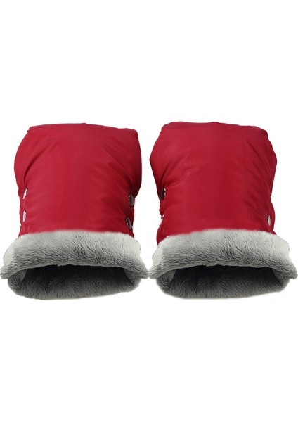 Bebek Arabası Sıcak Eldivenler Parlak Kırmızı (Yurt Dışından)