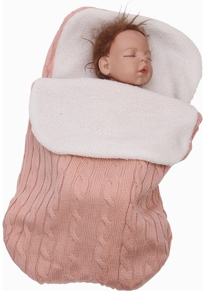 Kalın Bebek Kundak Sargısı Örme El Envope Uyku Tulumu Pembe (Yurt Dışından) modelleri