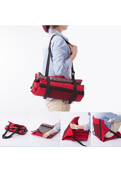 Backrest ile Dış Mekan Katlanır Koltuk Yastığı Boyut 78*40*2cm Kırmızı (Yurt Dışından)