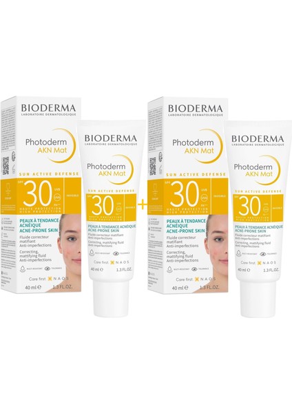Akn Mat Güneş Kremi 40 ml 2 Adet