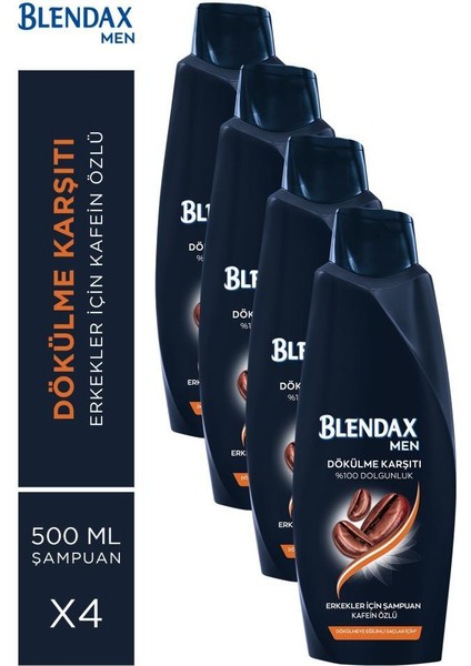 Kafein Özlü Şampuan 500 ml x 4 Adet