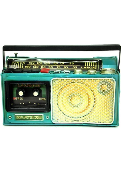 Dekoratif Metal Radyo Kumbara Vintage Biblo Hediyelik