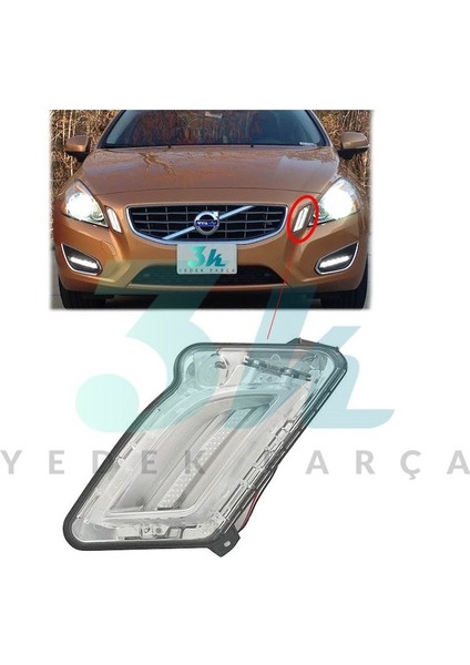 Volvo S60 V60 Sol Gündüz Ledi 2011 2012 2013 Sis Lambası fiyatları