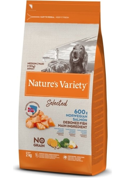 Dog No Selected Med/max Adult Norw Salmon 2kg