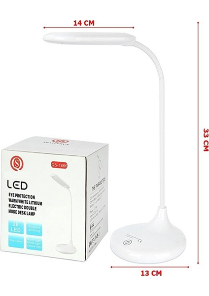 WT-005 USB Şarjlı Dokunmatik Masa Lambası 26 LED 33CM