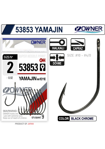 53853 Yamajin With Eye Black Chrome Iğne