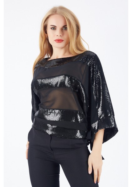 Payet Garnili Şifon Bluz | BLZ32684 fiyatları