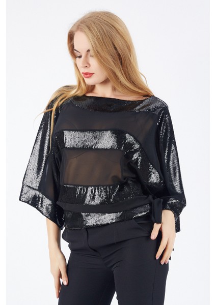 Payet Garnili Şifon Bluz | BLZ32684 modelleri