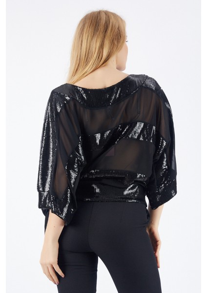 Payet Garnili Şifon Bluz | BLZ32684 fırsatları