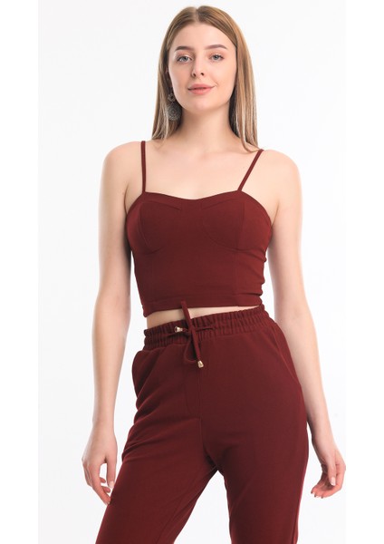 Gloplu Bustiyer | BUS33438 Bordo fiyatları