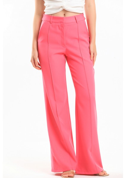 Süs Dikişli Hürrem Kumaş Bol Paça Pantolon | PNT34239 Fuşya fiyatları