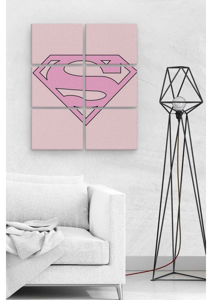 Superman 6 Parça Ahşap Mdf Tablo NHL2092