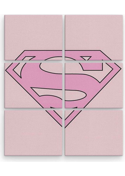 Superman 6 Parça Ahşap Mdf Tablo NHL2092