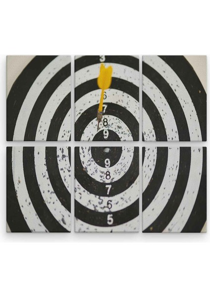 Dart Tahtası 6 Parça Ahşap Mdf Tablo NHL534