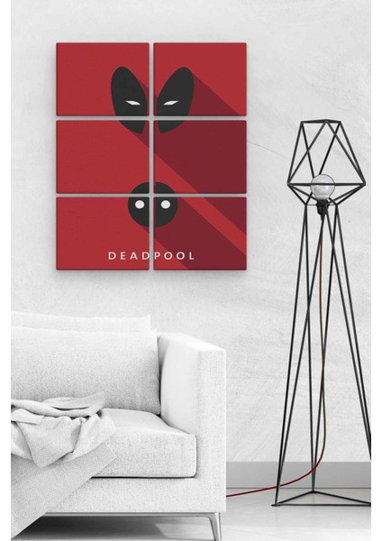 Deadpool 6 Parça Ahşap Mdf Tablo NHL2981
