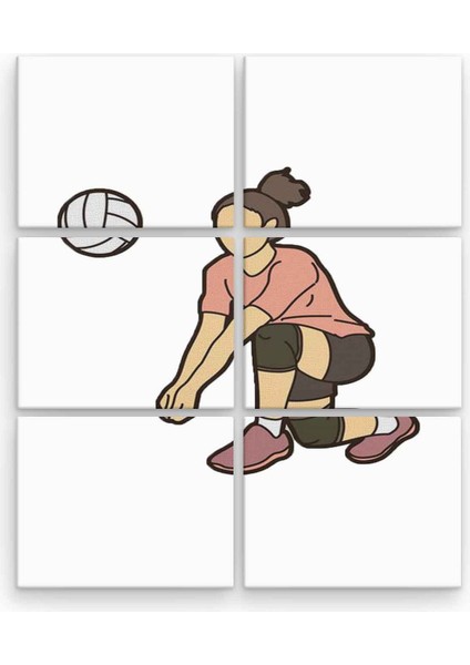 Voleybol BLL3020 6 Parça Ahşap Mdf Tablo NHL7517