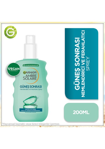 Garnier Ambre Solaire Güneş Sonrası Nemlendirici Ferahlatıcı Sprey 200Ml