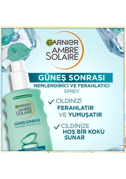 Garnier Ambre Solaire Güneş Sonrası Nemlendirici Ferahlatıcı Sprey 200Ml