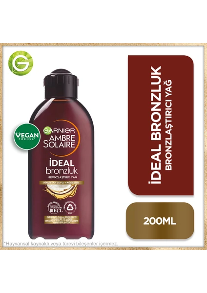 Garnier Ambre Solaire Ideal Bronzluk Bronzlaştırıcı Yağ 200Ml